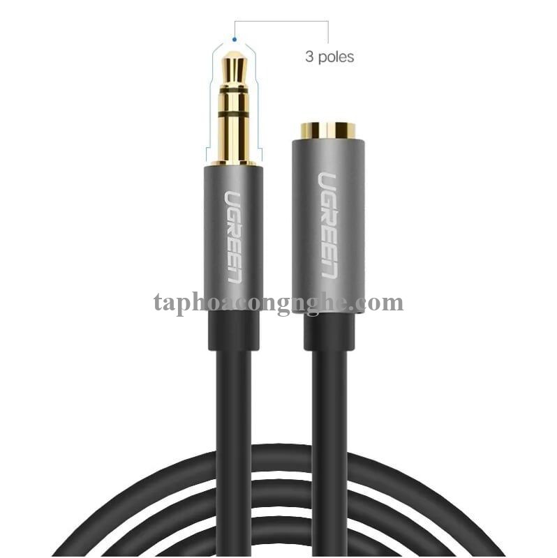 Ugreen 10595 3M màu Đen Cáp âm thanh 3.5mm nối dài AV118 30010595